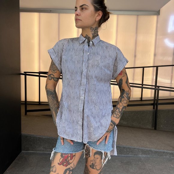 Rag & Bone Short Sleeve Button Down Shirt - Picture 3 of 15